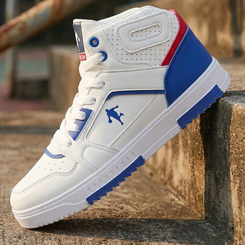 White Sneaker Care Kit - Мужские белые высокие кроссовки с цветными